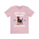 Just A Boy Who Loves Beaucerons Shirt, Dog Lover Shirt, Beauceron Dog, Animal Toddler Infant Kids Gift T-Shirt Image 4