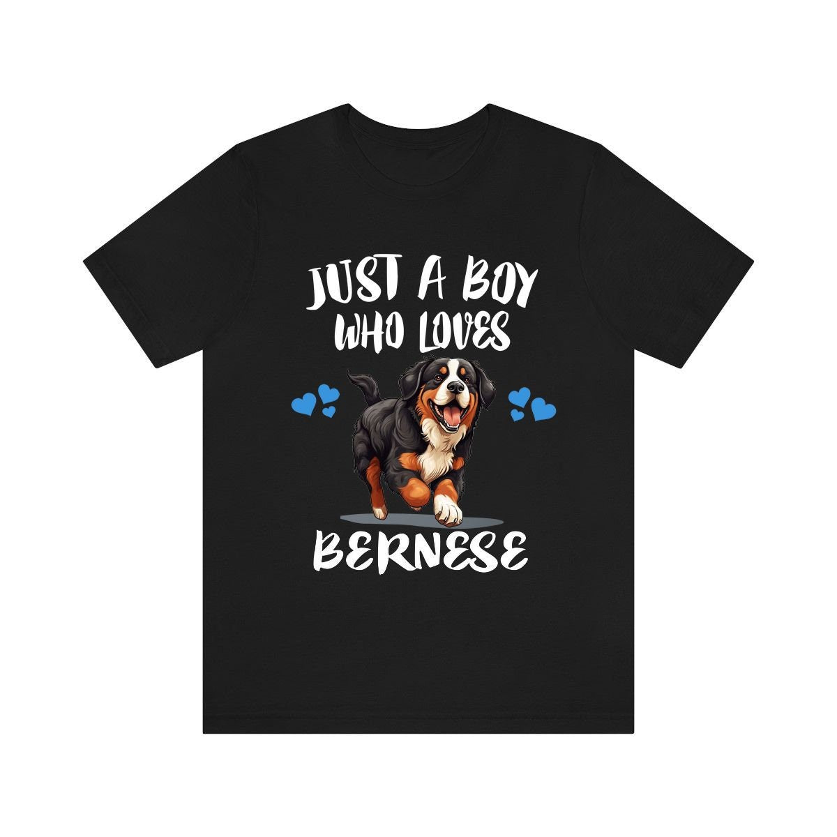 Just A Boy Who Loves Bernese Mountain Dogs Shirt - Bernese print design