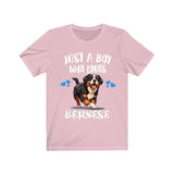 Just A Boy Who Loves Bernese Shirt, Dog Lover Shirt, Bernese Dog, Animal Toddler Infant Kids Gift T-Shirt Image 4