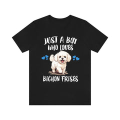Just A Boy Who Loves Bichon Frise Shirt - Bichon Frise print design