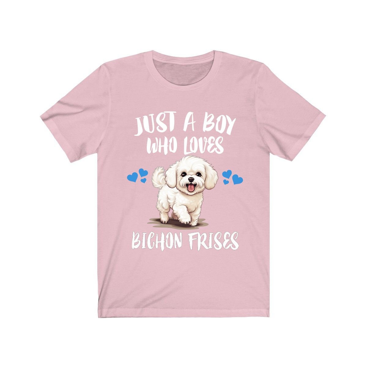 Just A Boy Who Loves Bichon Frise Shirt, Dog Lover Shirt, Bichon Frise Dog, Animal Toddler Infant Kids Gift T-Shirt Image 3