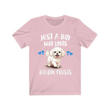 Just A Boy Who Loves Bichon Frise Shirt, Dog Lover Shirt, Bichon Frise Dog, Animal Toddler Infant Kids Gift T-Shirt Image 3