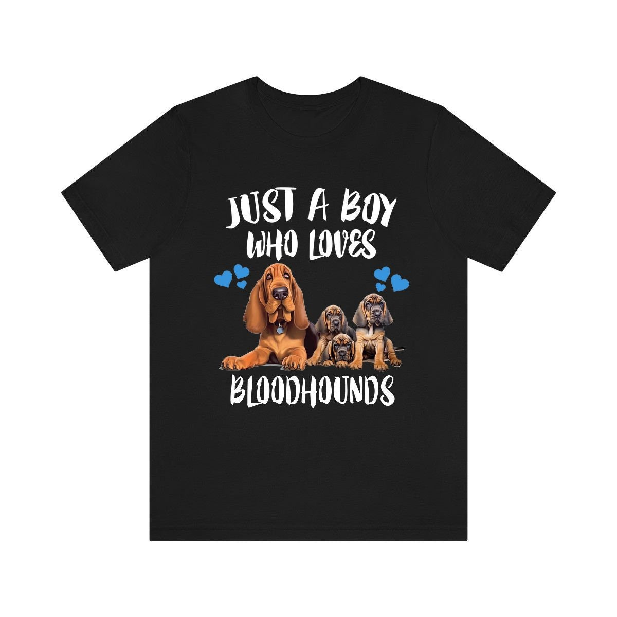 Just A Boy Who Loves Bloodhounds Shirt, Dog Lover Shirt, Bloodhound Dog, Animal Toddler Infant Kids Gift T-Shirt Image 1