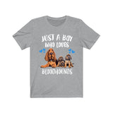 Just A Boy Who Loves Bloodhounds Shirt, Dog Lover Shirt, Bloodhound Dog, Animal Toddler Infant Kids Gift T-Shirt Image 4