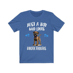Just A Boy Who Loves Border Terriers Shirt - Border Terrier print design