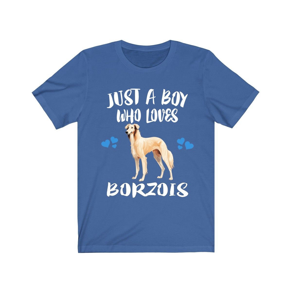 Just A Boy Who Loves Borzois Shirt, Dog Lover Shirt, Borzoi Dog, Animal Toddler Infant Kids Gift T-Shirt Image 2