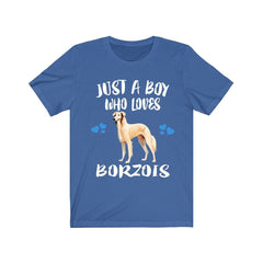 Just A Boy Who Loves Borzois Shirt - Borzoi print design