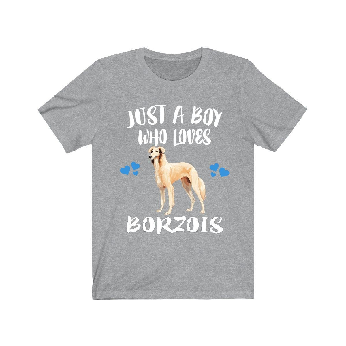 Just A Boy Who Loves Borzois Shirt, Dog Lover Shirt, Borzoi Dog, Animal Toddler Infant Kids Gift T-Shirt Image 4