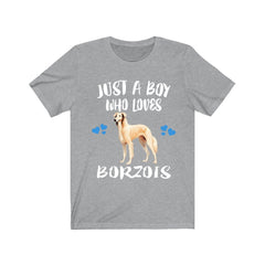 Just A Boy Who Loves Borzois Shirt - Borzoi print design