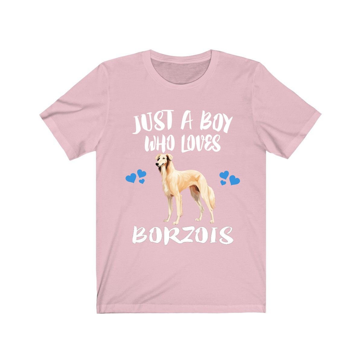 Just A Boy Who Loves Borzois Shirt, Dog Lover Shirt, Borzoi Dog, Animal Toddler Infant Kids Gift T-Shirt Image 3