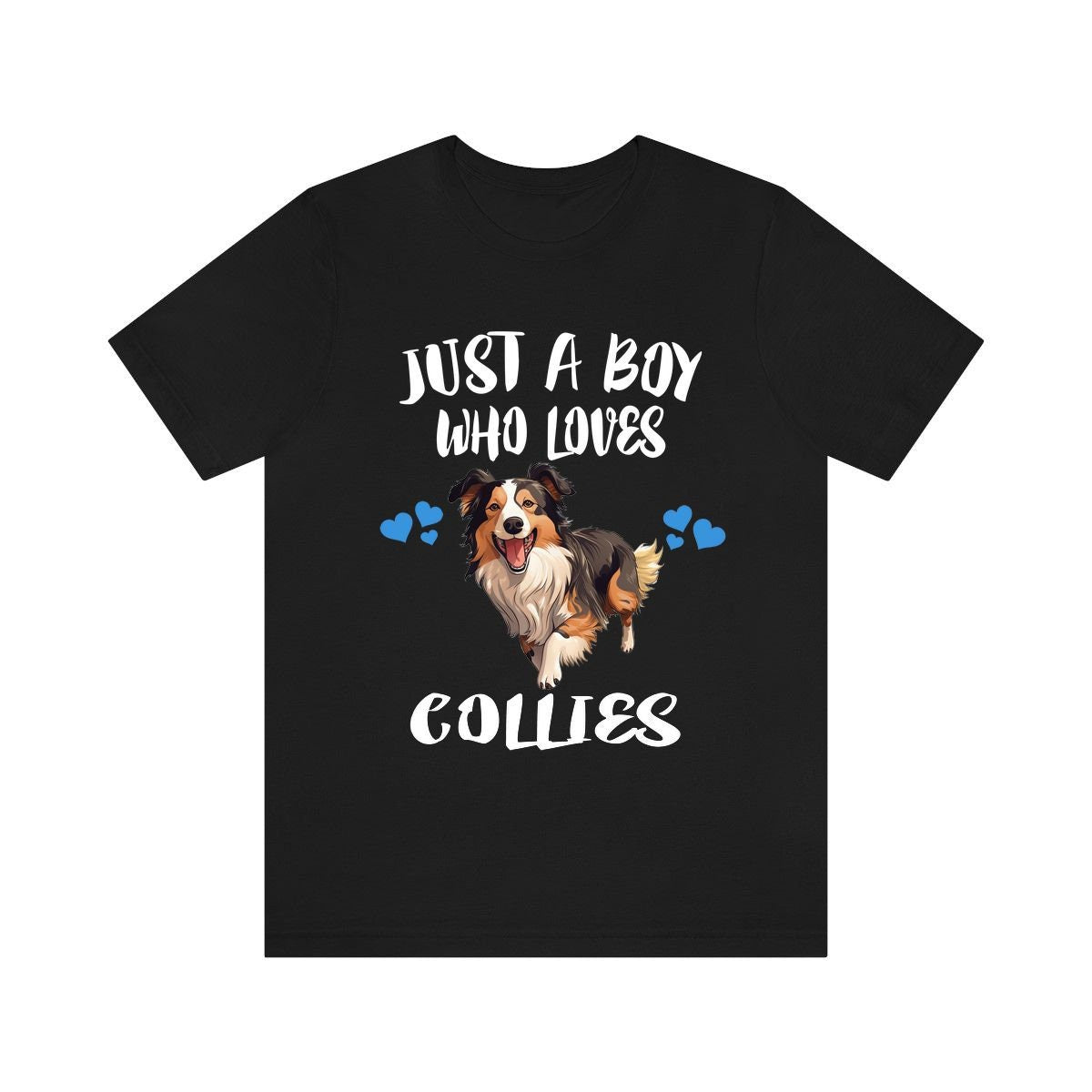 Just A Boy Who Loves Collies Shirt, Dog Lover Shirt, Collie Dog, Animal Toddler Infant Kids Gift T-Shirt Image 3