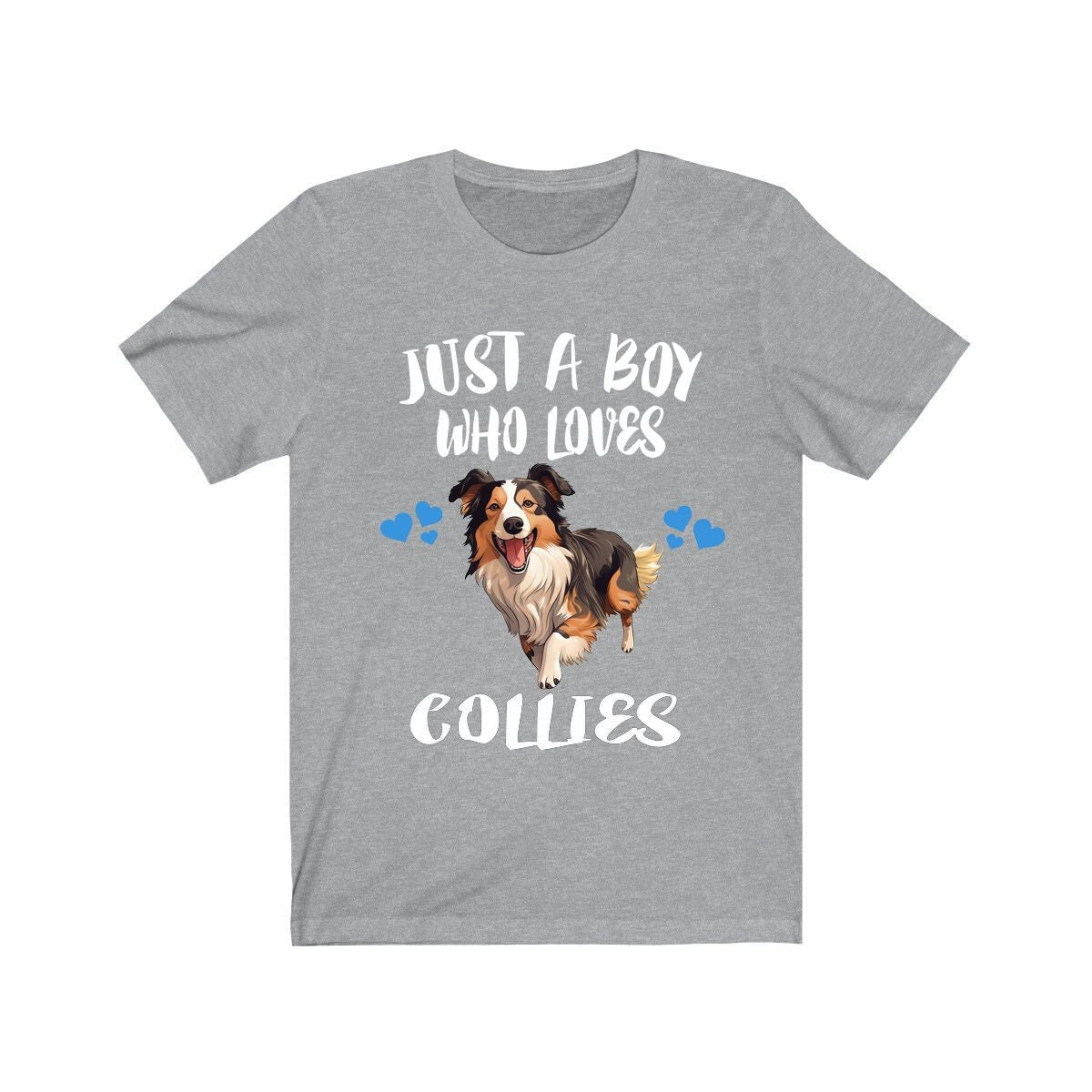 Just A Boy Who Loves Collies Shirt, Dog Lover Shirt, Collie Dog, Animal Toddler Infant Kids Gift T-Shirt Image 1