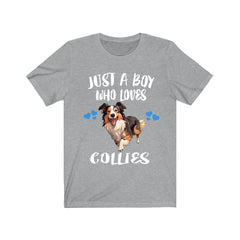 Just A Boy Who Loves Collies Shirt - Collie print design