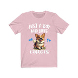 Just A Boy Who Loves Corgis Shirt, Dog Lover Shirt, Corgi Dog, Animal Toddler Infant Kids Gift T-Shirt Image 4