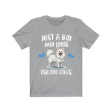 Just A Boy Who Loves Eskimo Dogs Shirt, Dog Lover Shirt, Eskimo Dog, Animal Toddler Infant Kids Gift T-Shirt Image 3