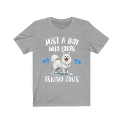 Just A Boy Who Loves Eskimo Dogs Shirt - Eskimo Dog print design