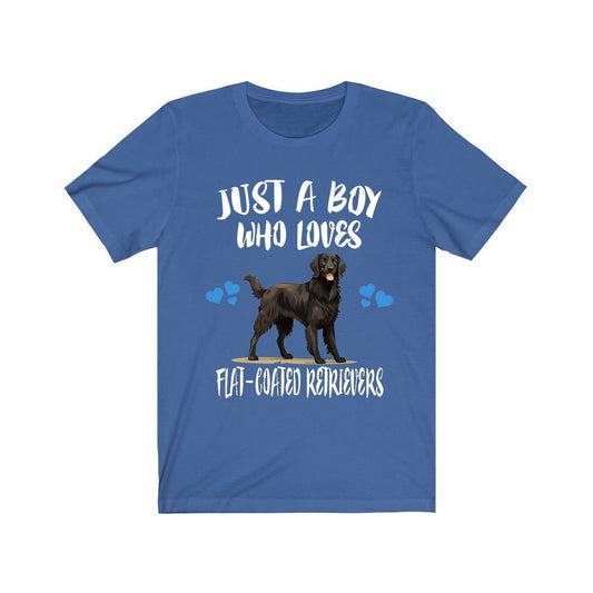 Just A Boy Who Loves Flat-Coated Retrievers Shirt - Flat-Coated Retriever print design