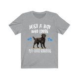 Just A Boy Who Loves Flat Coated Retrievers Shirt, Dog Lover Shirt, Flat Coated Retriever Dog, Animal Toddler Infant Kids Gift T-Shirt Image 1