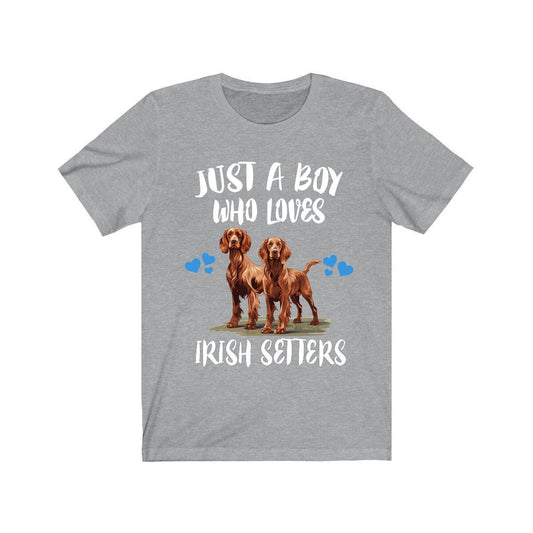 Just A Boy Who Loves Irish Setters Dogs Shirt - Irish Setter print design