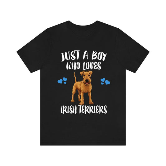 Just A Boy Who Loves Irish Terriers Dogs Shirt - Irish Terrier print design