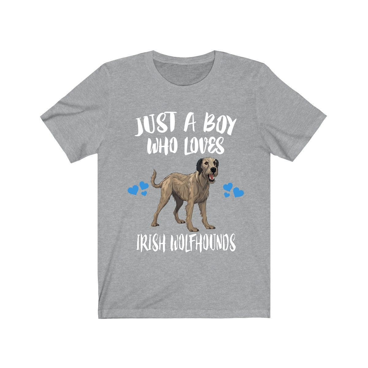 Just A Boy Who Loves Irish Wolfhounds  Dogs Shirt, Dog Lover Shirt, Irish Wolfhound Dog, Animal Toddler Infant Kids Gift T-Shirt Image 2