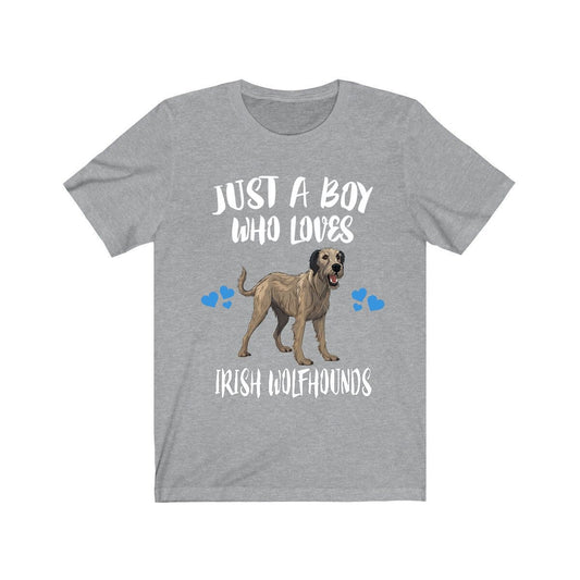Just A Boy Who Loves Irish Wolfhounds Dogs Shirt - Irish Wolfhound print design
