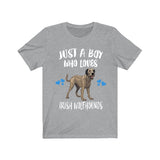 Just A Boy Who Loves Irish Wolfhounds  Dogs Shirt, Dog Lover Shirt, Irish Wolfhound Dog, Animal Toddler Infant Kids Gift T-Shirt Image 2