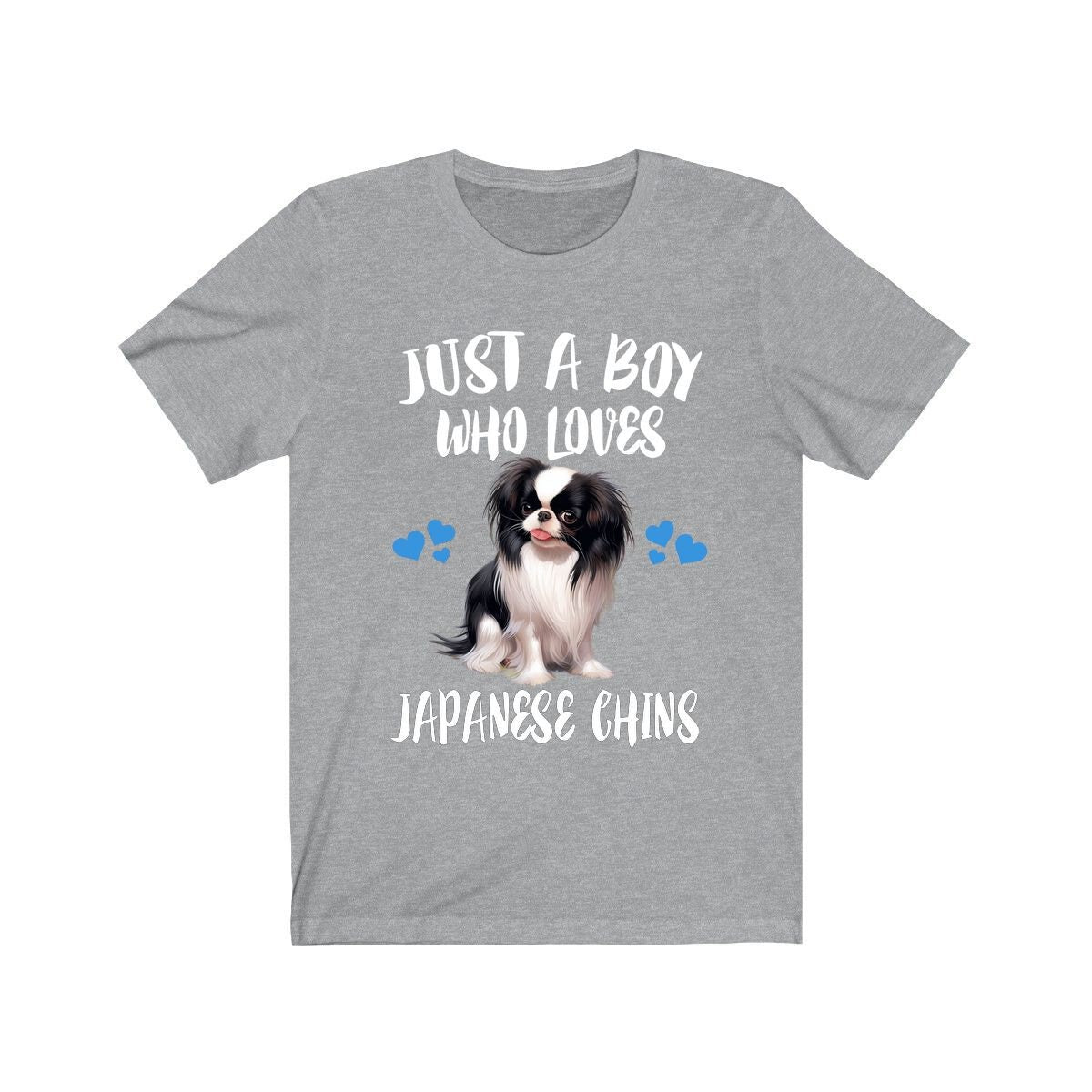 Just A Boy Who Loves Japanese Chins Dogs Shirt, Dog Lover Shirt, Japanese Chin Dog, Animal Toddler Infant Kids Gift T-Shirt Image 1