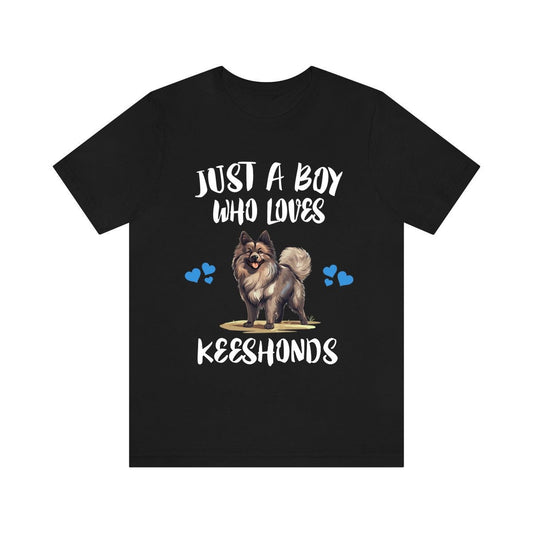 Just A Boy Who Loves Keeshonds Dogs Shirt - Keeshond print design