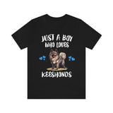 Just A Boy Who Loves Keeshonds Dogs Shirt, Dog Lover Shirt, Keeshond Dog, Animal Toddler Infant Kids Gift T-Shirt Image 2
