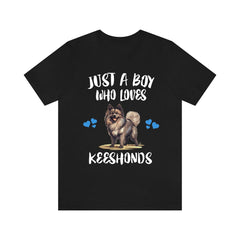 Just A Boy Who Loves Keeshonds Dogs Shirt - Keeshond print design