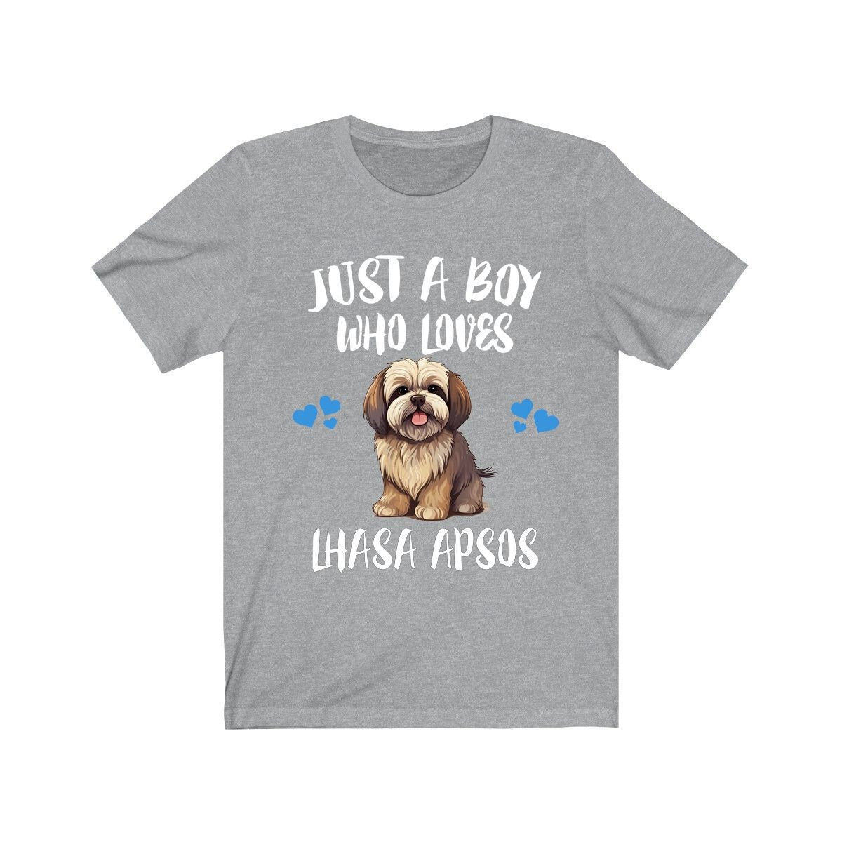 Just A Boy Who Loves Lhasa Apsos Dogs Shirt, Dog Lover Shirt, Lhasa Apso Dog, Animal Toddler Infant Kids Gift T-Shirt Image 1