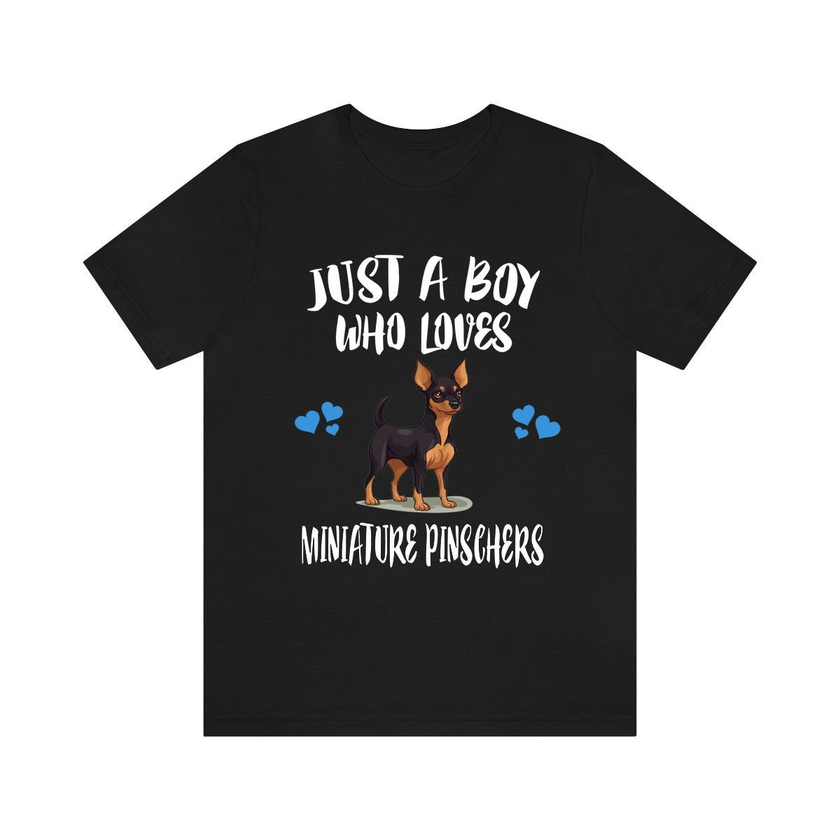Just A Boy Who Loves Miniature Pinschers Dogs Shirt, Dog Lover Shirt, Miniature Pinscher Dog, Animal Toddler Infant Kids Gift T-Shirt Image 2