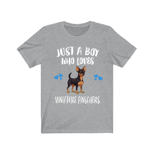 Just A Boy Who Loves Miniature Pinschers Dogs Shirt - Miniature Pinscher print design