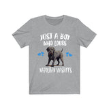 Just A Boy Who Loves Napolitan Mastiffs Dogs Shirt, Dog Lover Shirt, Mastiff Dog, Animal Toddler Infant Kids Gift T-Shirt Image 1
