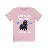 Just A Boy Who Loves Newfoundlands Dogs Shirt, Dog Lover Shirt, Newfoundland Dog, Animal Toddler Infant Kids Gift T-Shirt Image 4