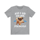 Just A Boy Who Loves Pekingese Dogs Shirt, Dog Lover Shirt, Pekingese Dog, Animal Toddler Infant Kids Gift T-Shirt Image 2