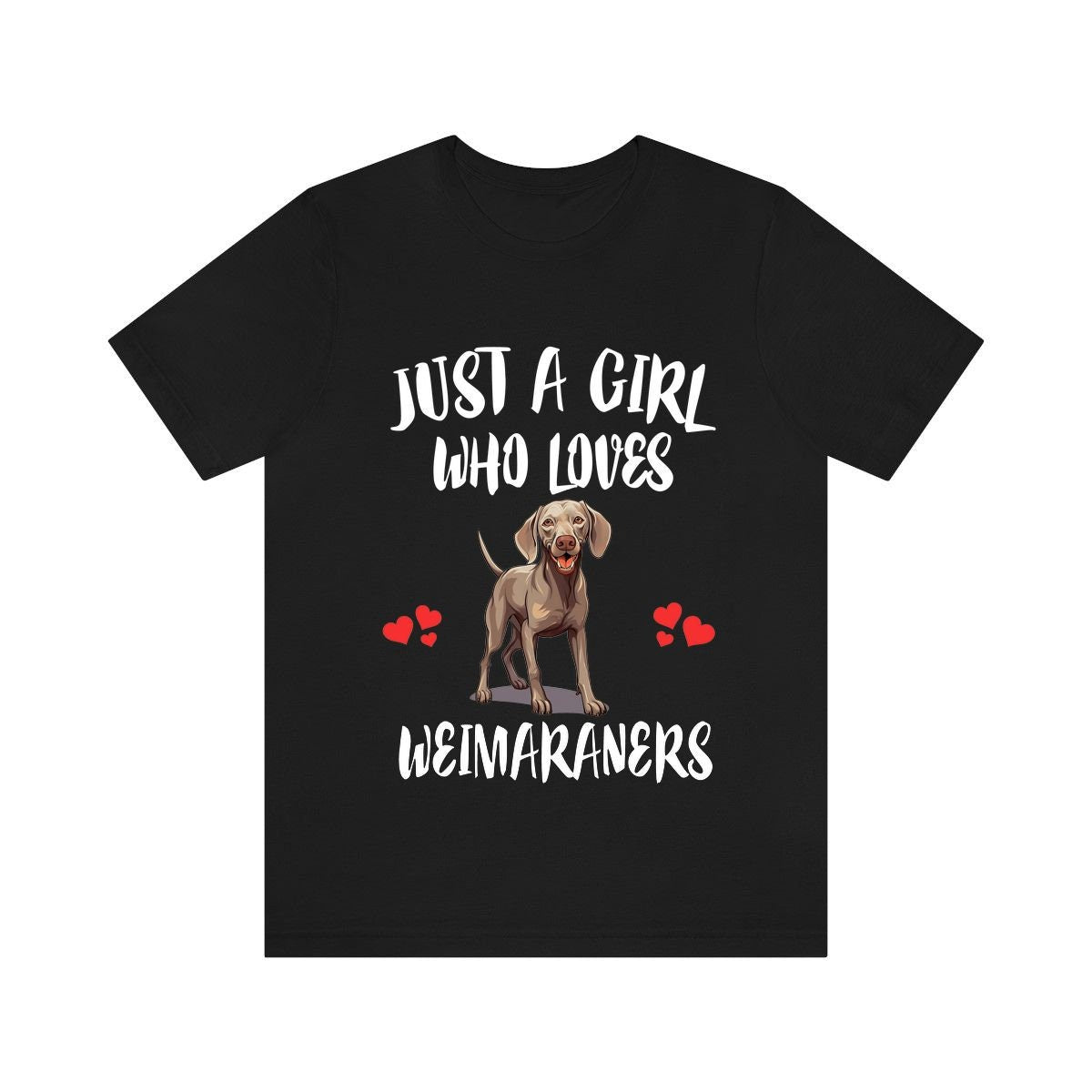 Just A Girl Who Loves Weimaraners Shirt, Dog Lover Shirt, Weimaraner Dog, Animal Toddler Infant Kids Gift T-Shirt Image 1