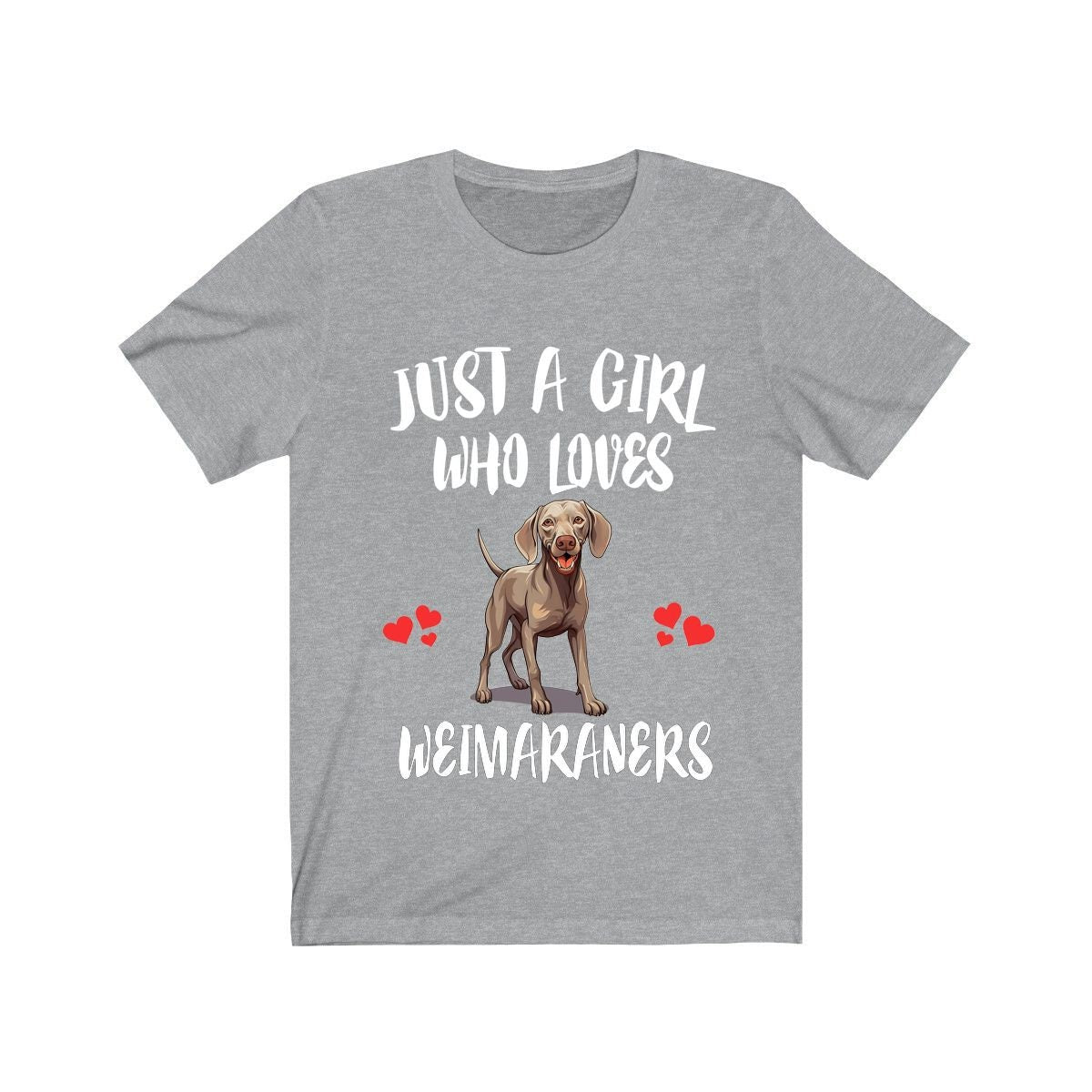 Just A Girl Who Loves Weimaraners Shirt, Dog Lover Shirt, Weimaraner Dog, Animal Toddler Infant Kids Gift T-Shirt Image 2