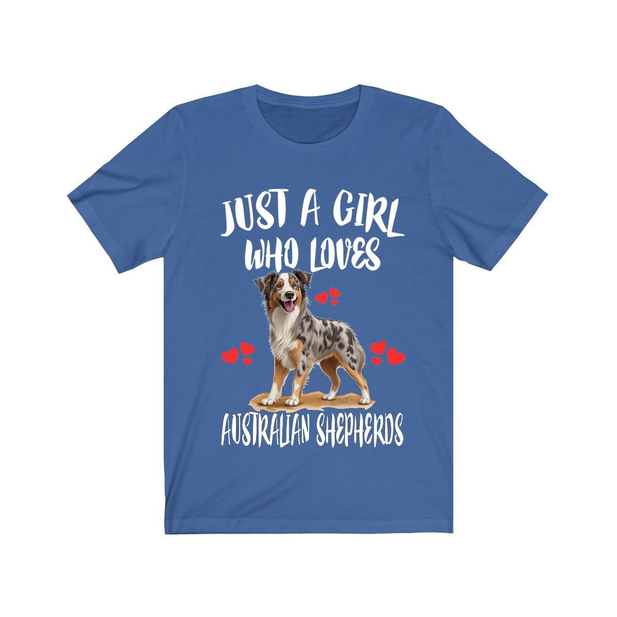 Just A Girl Who Loves Australian Shepherds Shirt, Dog Lover Shirt,  Australian Shepherd Dog, Animal Toddler Infant Kids Gift T-Shirt Image 2