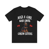 Just A Girl Who Loves Gordon Setters Shirt, Dog Lover Shirt, Gordon Setter Dog, Animal Toddler Infant Kids Gift T-Shirt Image 4