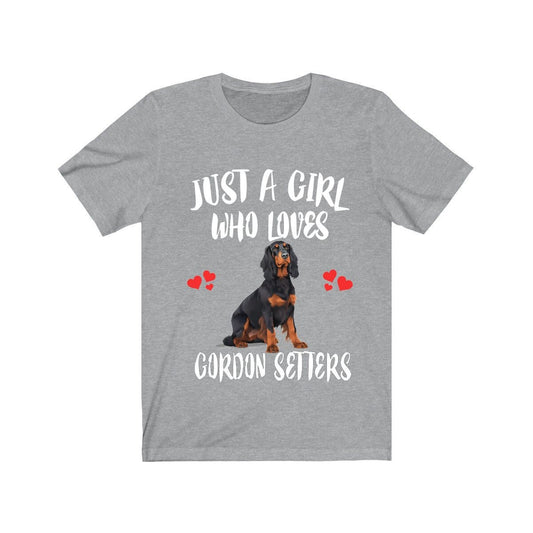 Just A Girl Who Loves Gordon Setters Shirt - Gordon Setter print design