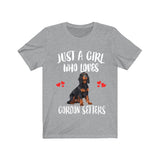 Just A Girl Who Loves Gordon Setters Shirt, Dog Lover Shirt, Gordon Setter Dog, Animal Toddler Infant Kids Gift T-Shirt Image 1