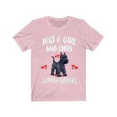 Just A Girl Who Loves Scottish Terriers Shirt - Scottish terrier print design
