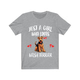 Just A Girl Who Loves Welsh Terriers Shirt, Dog Lover Shirt, Welsh Terrier Dog, Animal Toddler Infant Kids Gift T-Shirt Image 4