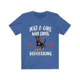 Just A Girl Who Loves Beaucerons Shirt, Dog Lover Shirt, Beauceron Dog, Animal Toddler Infant Kids Gift T-Shirt Image 4