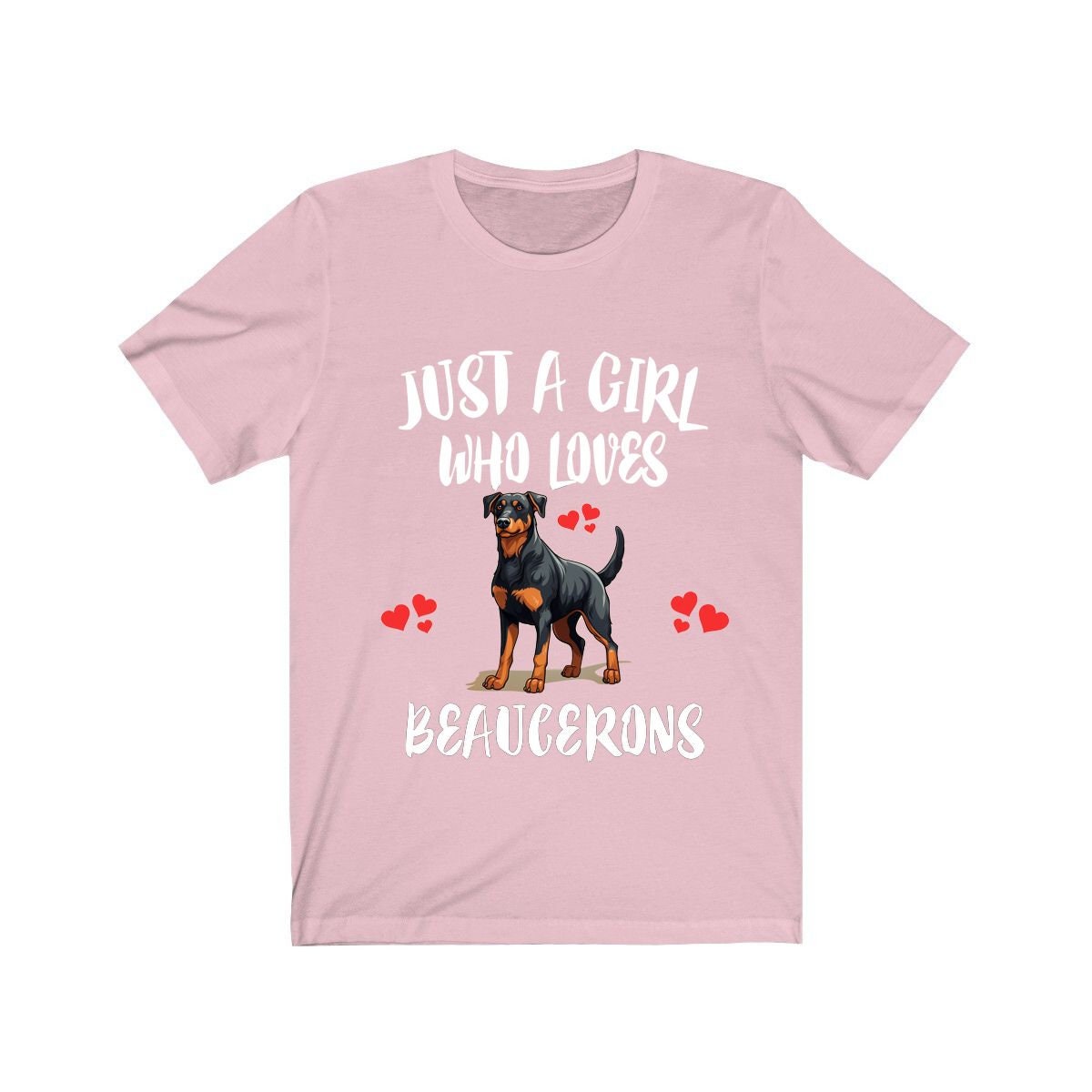 Just A Girl Who Loves Beaucerons Shirt, Dog Lover Shirt, Beauceron Dog, Animal Toddler Infant Kids Gift T-Shirt Image 3