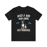 Just A Boy Who Loves Rat Terriers Dogs Shirt, Dog Lover Shirt, Rat Terrier Dog, Animal Toddler Infant Kids Gift T-Shirt Image 2