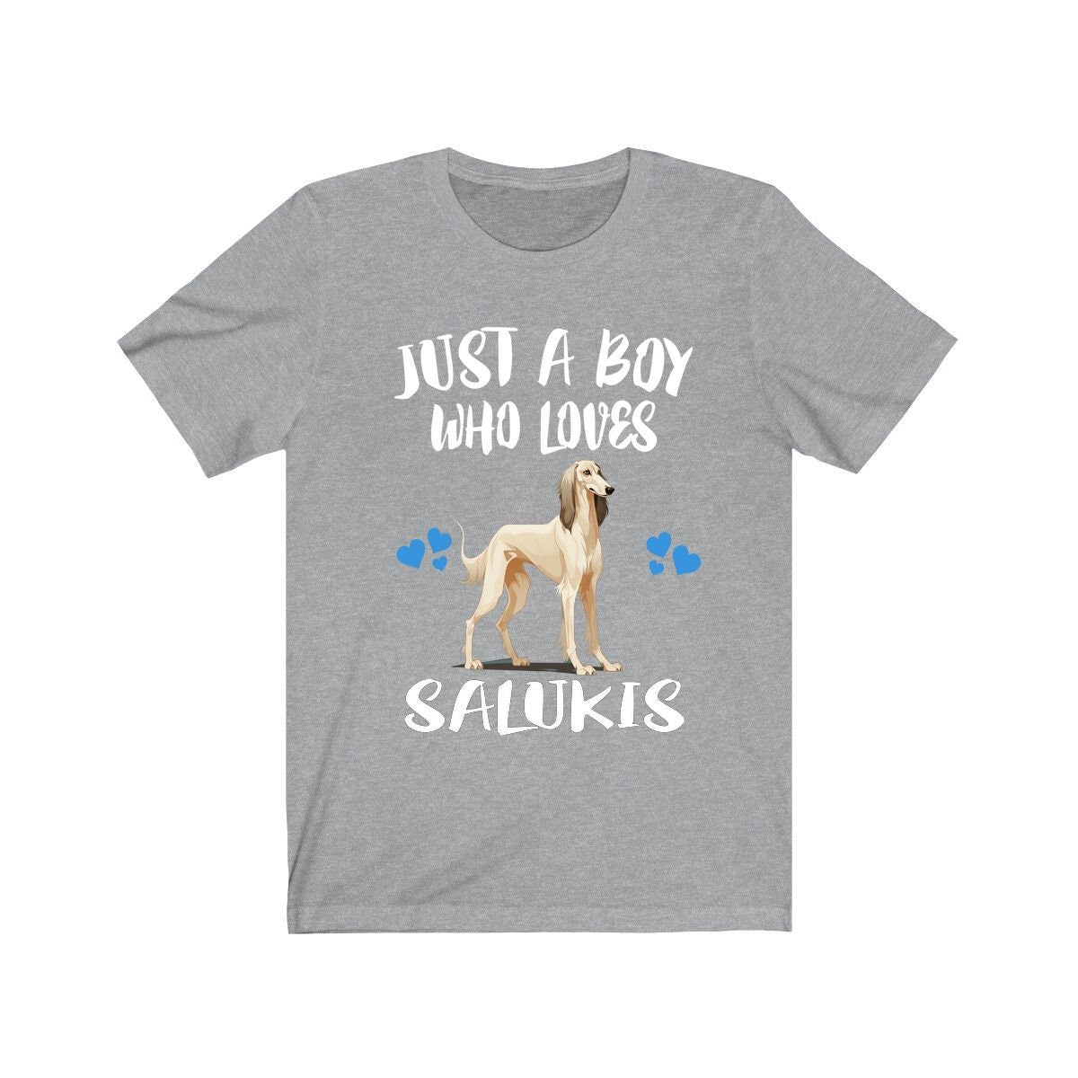 Just A Boy Who Loves Salukis Dogs Shirt, Dog Lover Shirt, Saluki Dog, Animal Toddler Infant Kids Gift T-Shirt Image 3