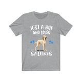 Just A Boy Who Loves Salukis Dogs Shirt, Dog Lover Shirt, Saluki Dog, Animal Toddler Infant Kids Gift T-Shirt Image 3